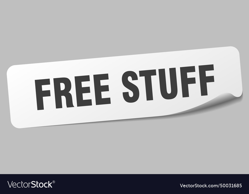 Free stuff sticker free stuff label Royalty Free Vector