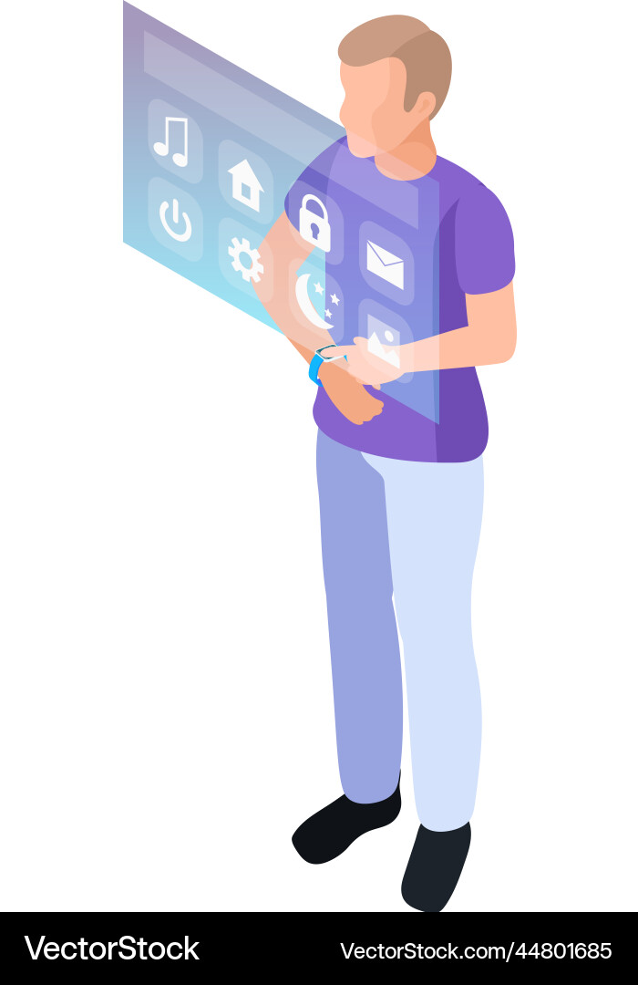 Isometric virtual reality Royalty Free Vector Image
