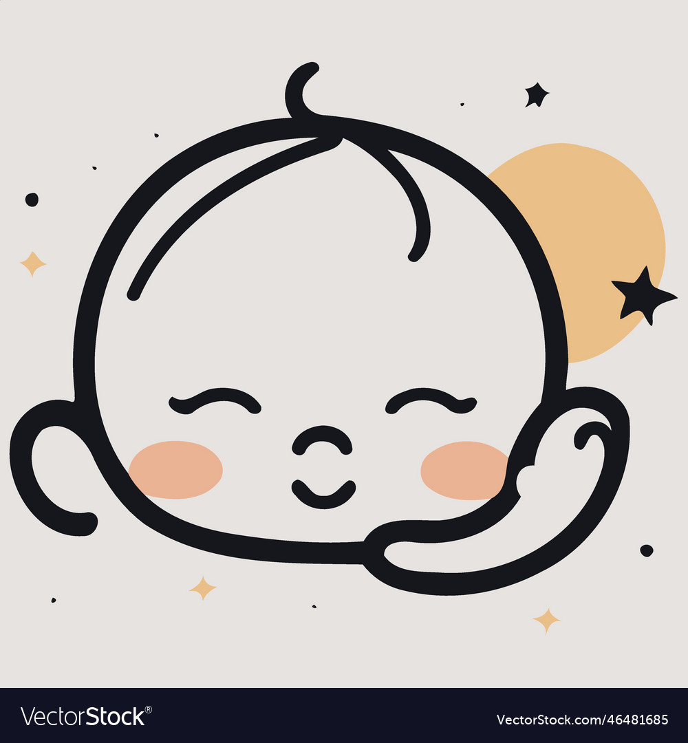 Newborn baby sleeping Royalty Free Vector Image