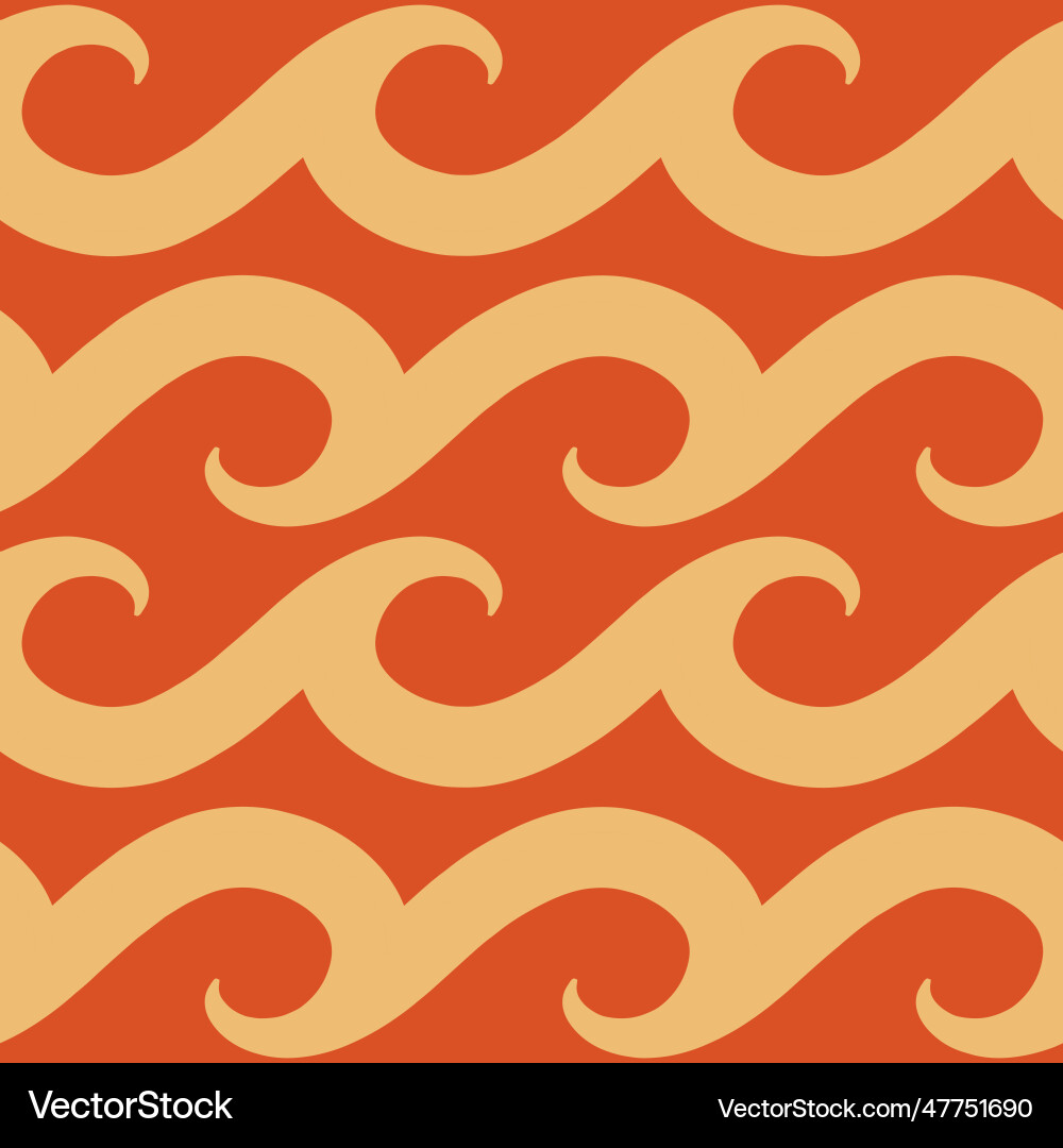 Asian seamless pattern wave pattern whale Vector Image