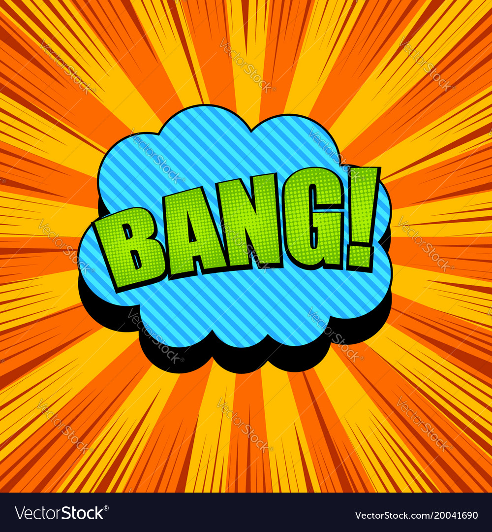 Comic Bang Wording Template Royalty Free Vector Image