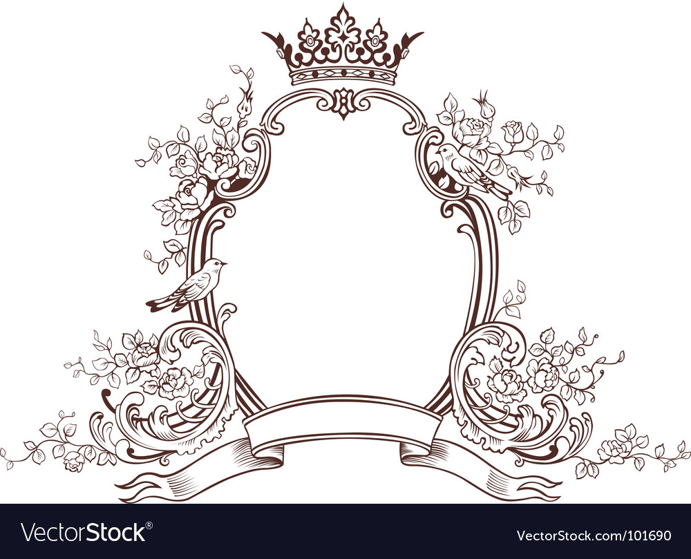 Download Floral vintage border Royalty Free Vector Image