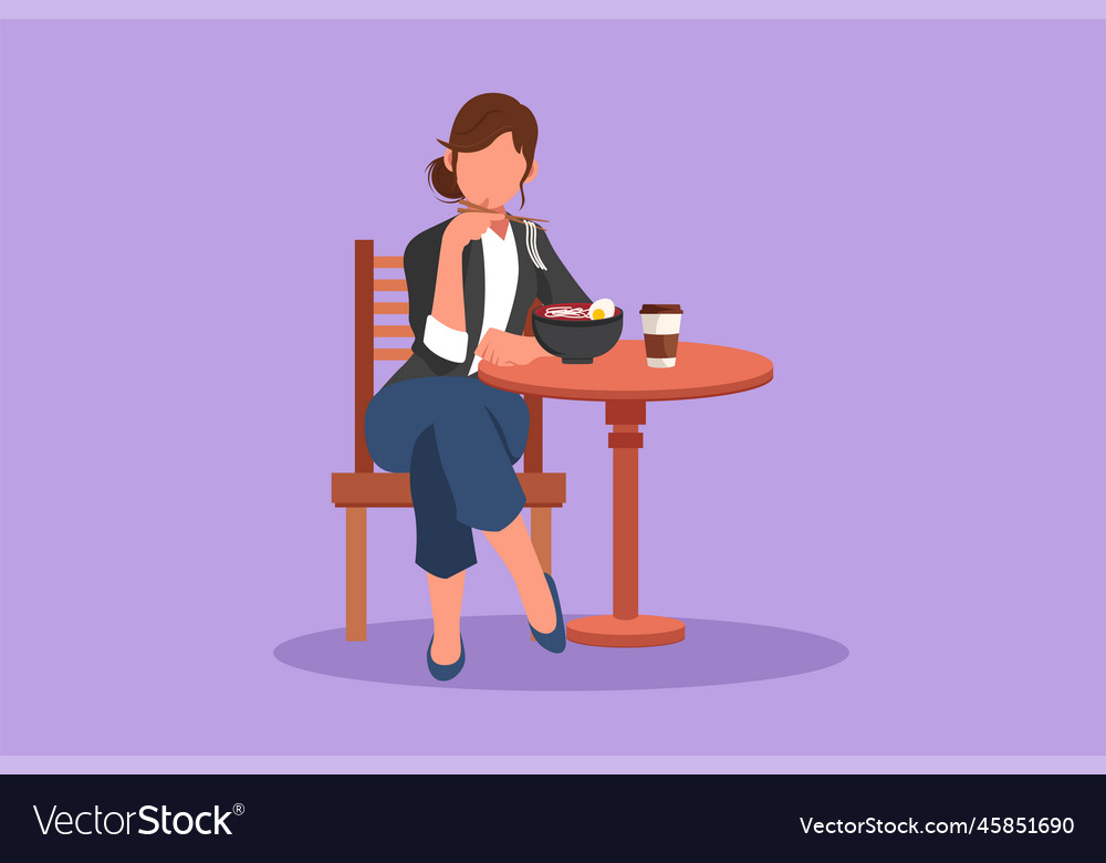 Graphic Flat Design Drawing Beautiful Woman Vector Image