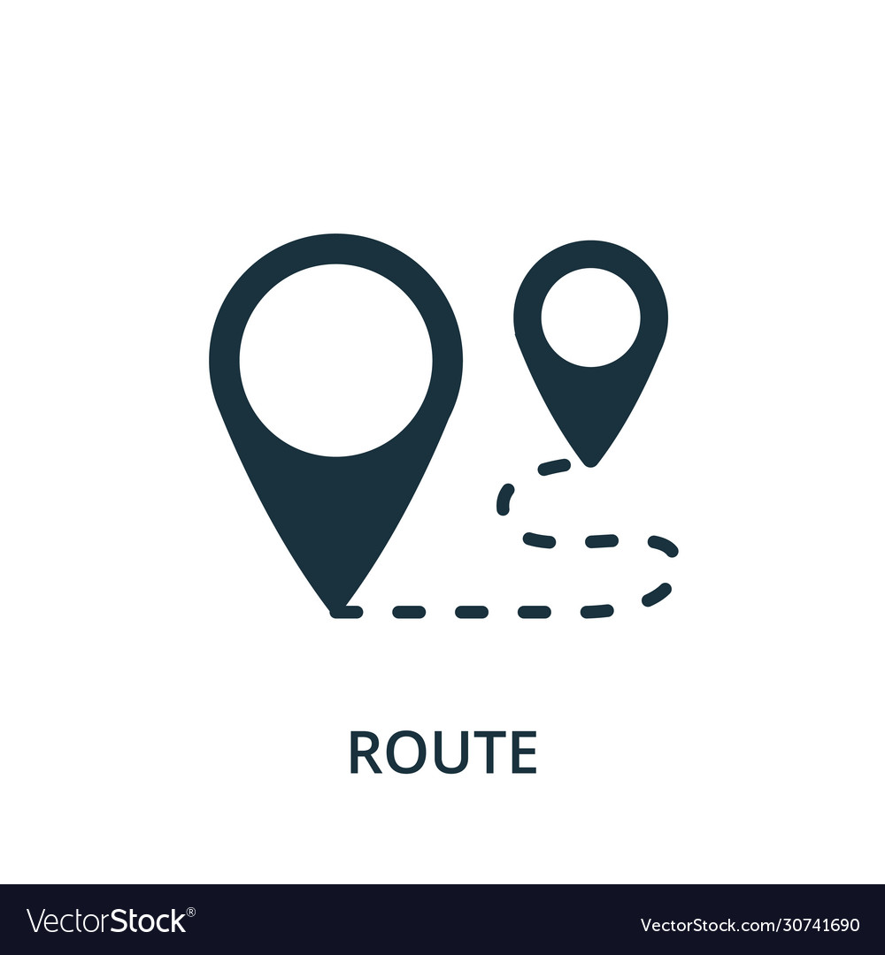 Route Icon Simple Element From Navigation Vector Image