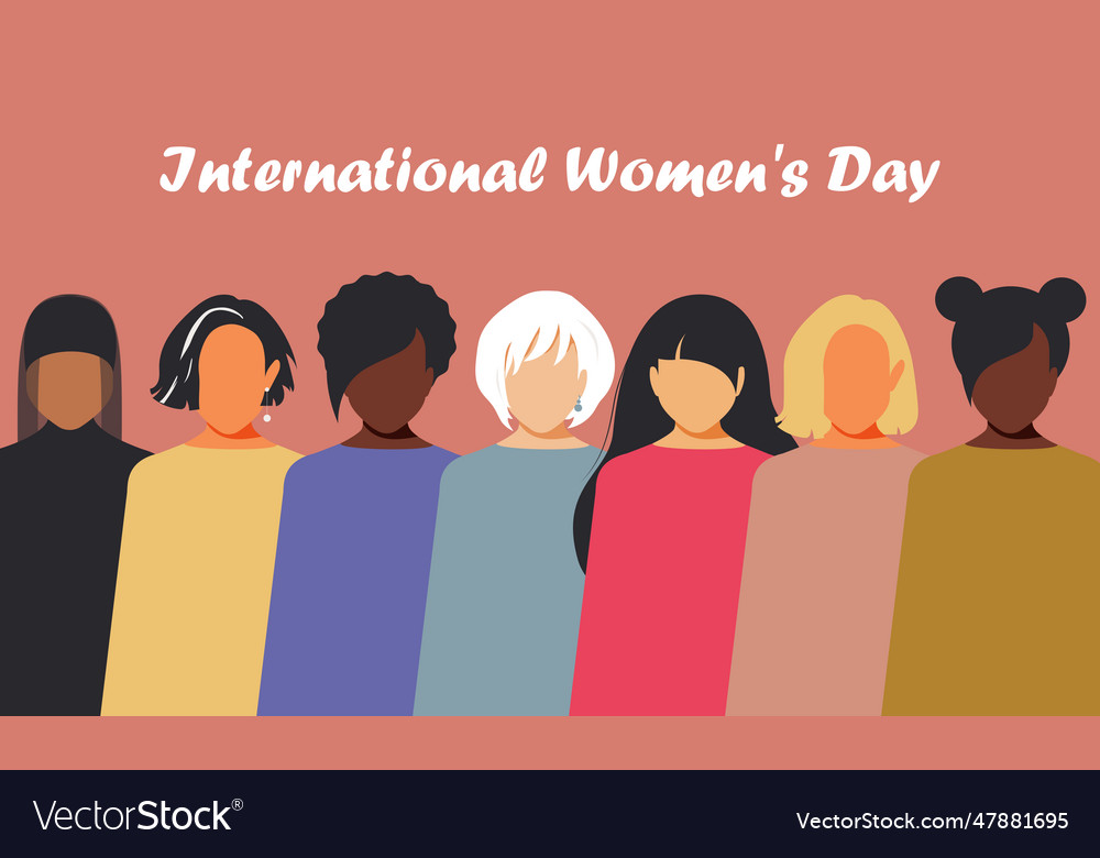 International womens day women Royalty Free Vector Image