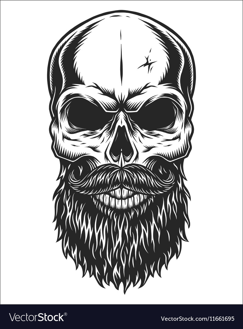 Download Monochrome of skull Royalty Free Vector Image - VectorStock