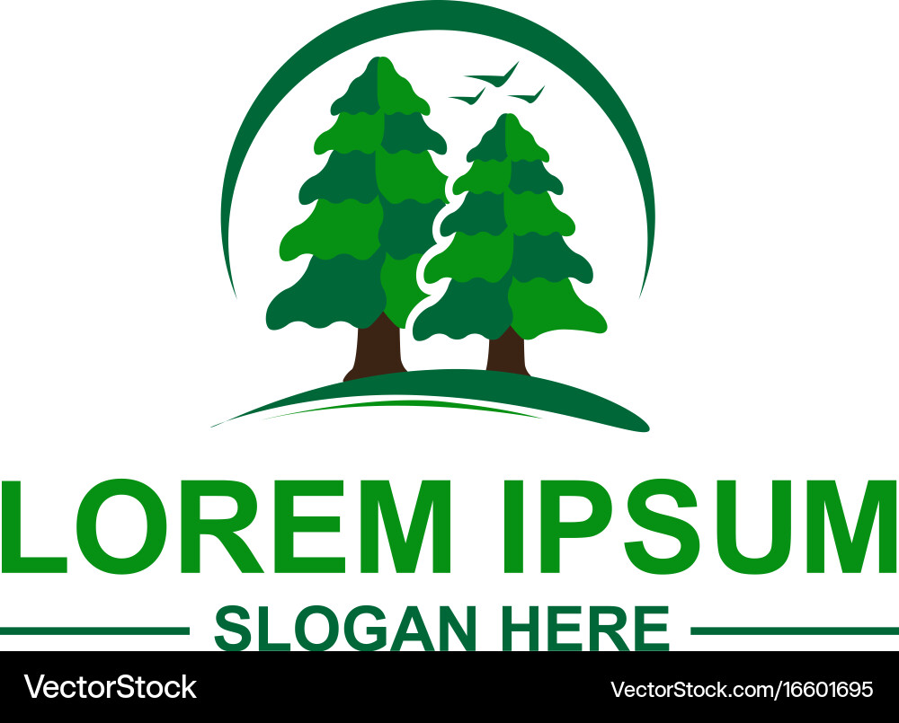 Pine trees logo Royalty Free Vector Image - VectorStock