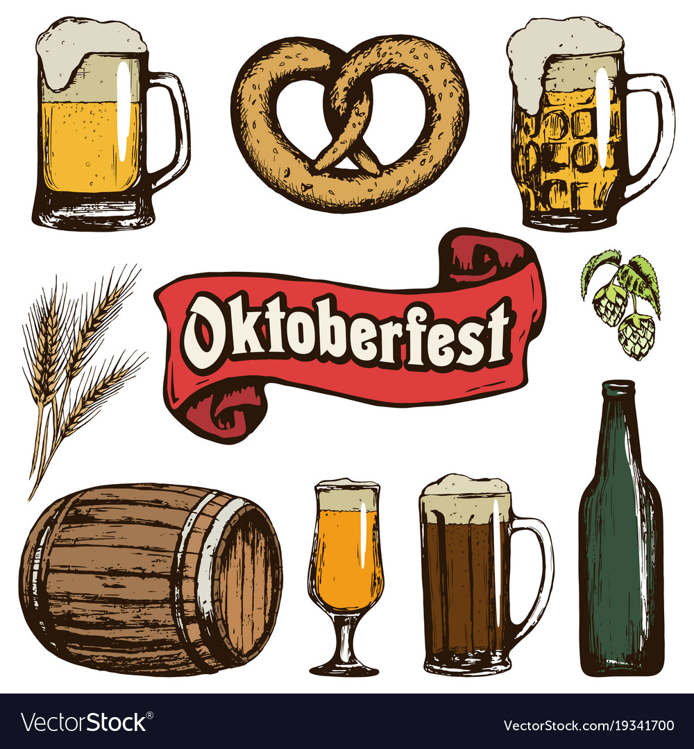 Oktoberfest beer Royalty Free Vector Image - VectorStock