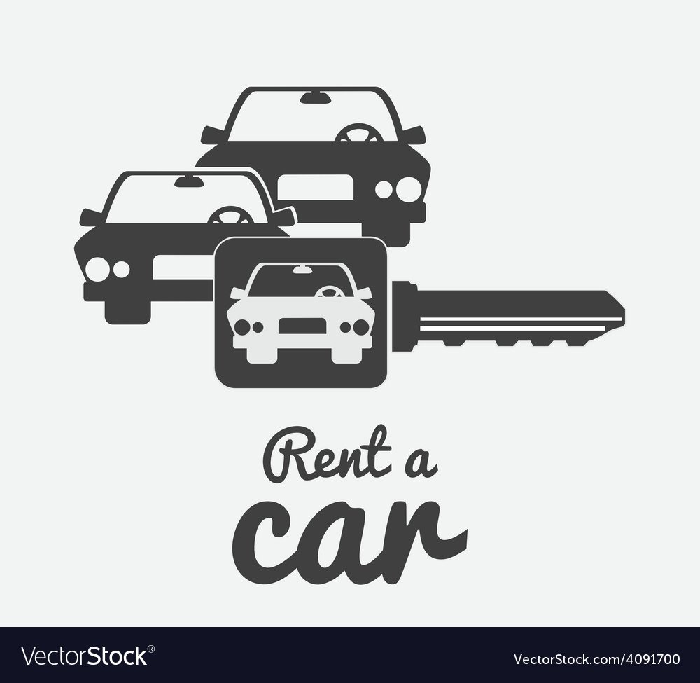 Rent a car design Royalty Free Vector Image - VectorStock