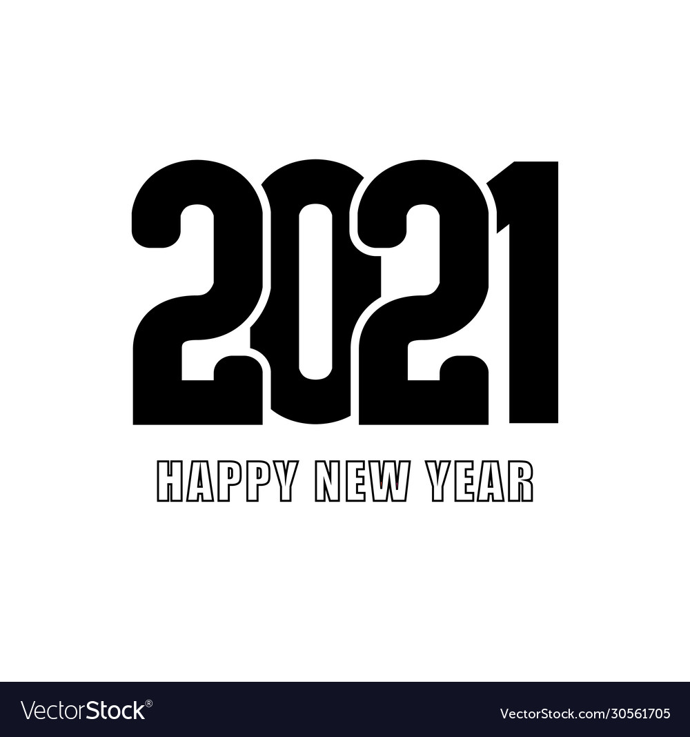 2021 happy new year logo design cover business