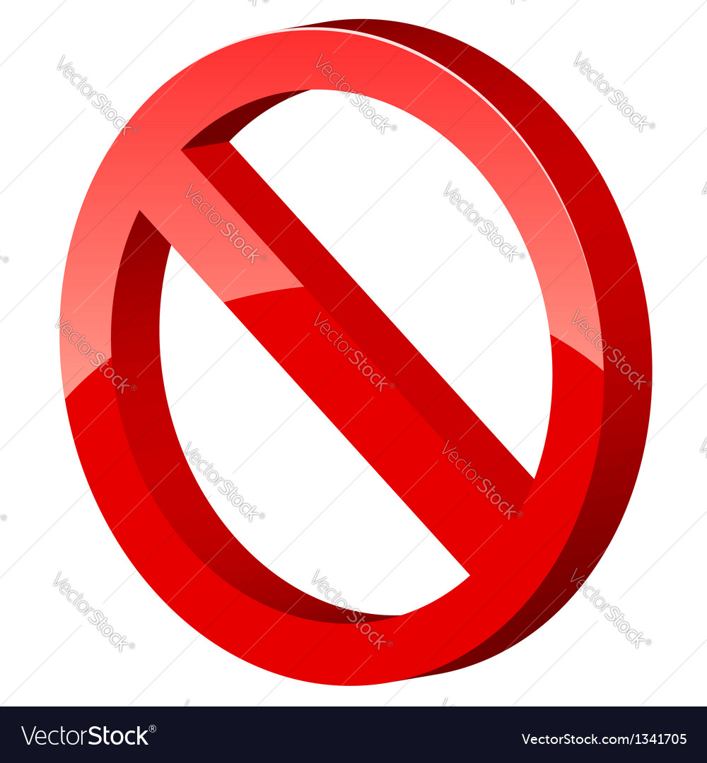 Forbidden sign, Stock vector