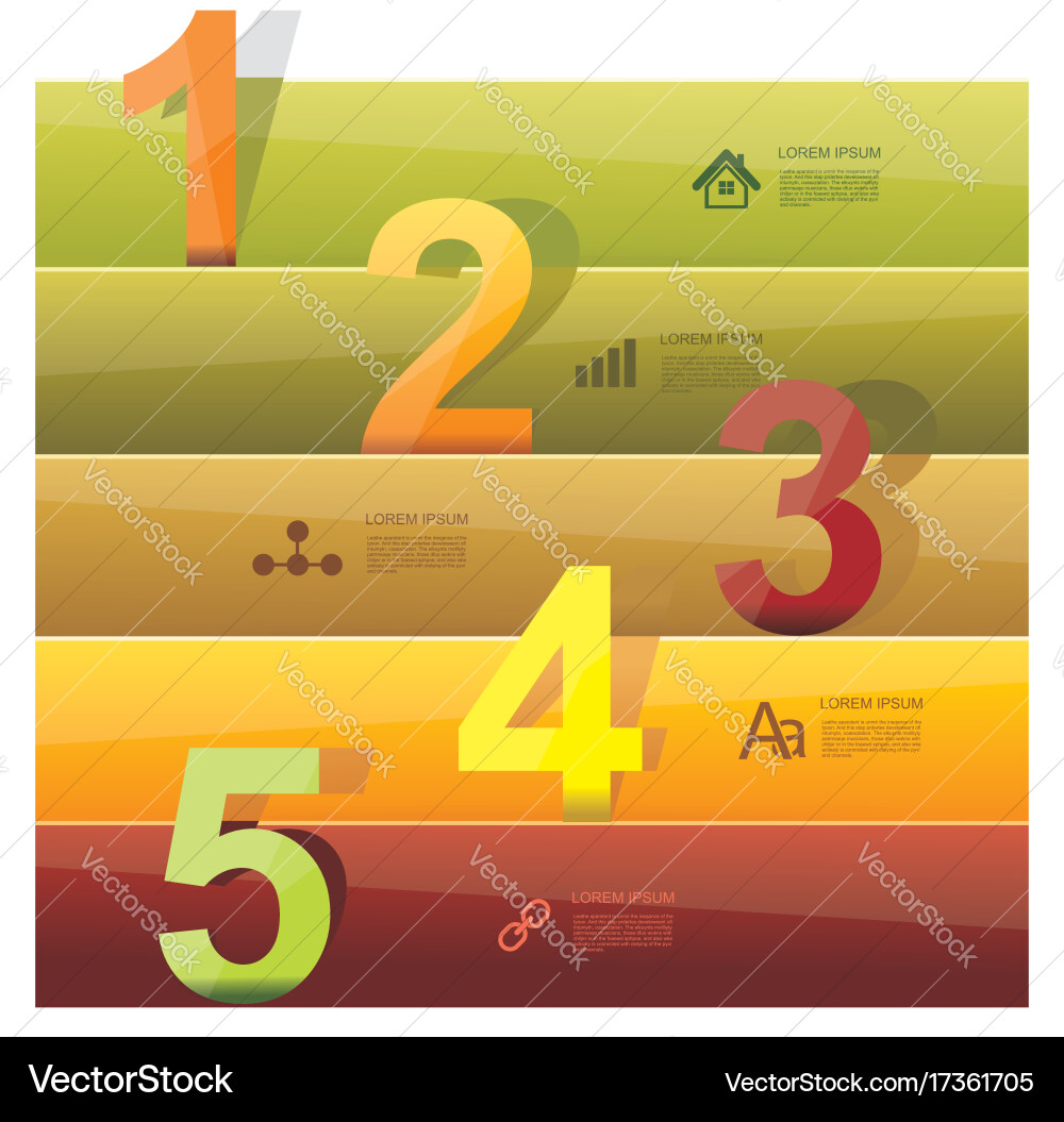 Banners With Color Numbers Royalty Free Vector Image
