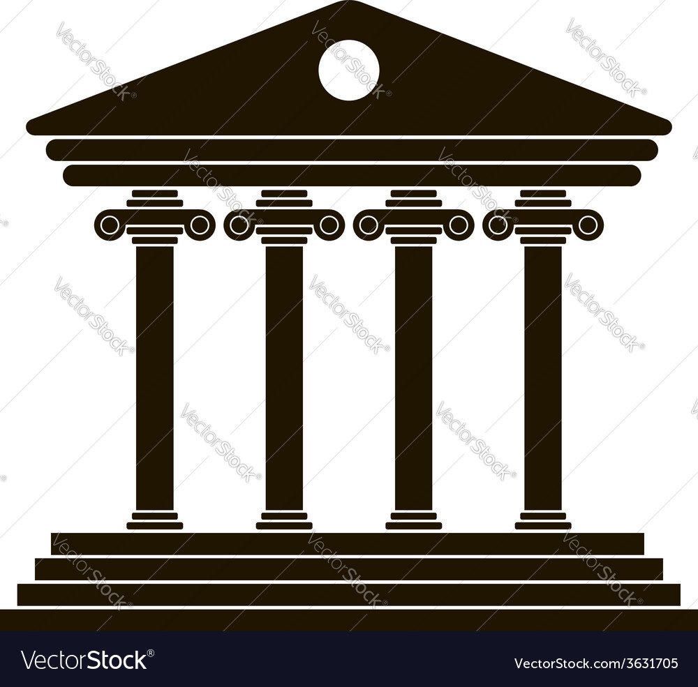 Black Greek Colonnade Royalty Free Vector Image