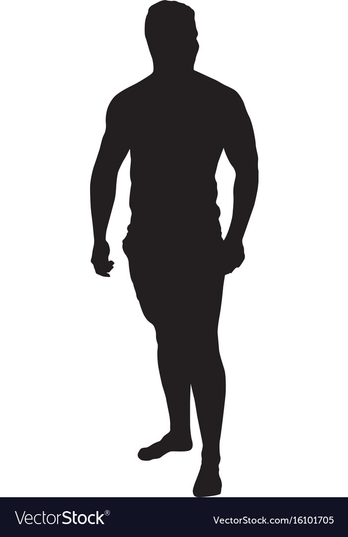 Black silhouette man