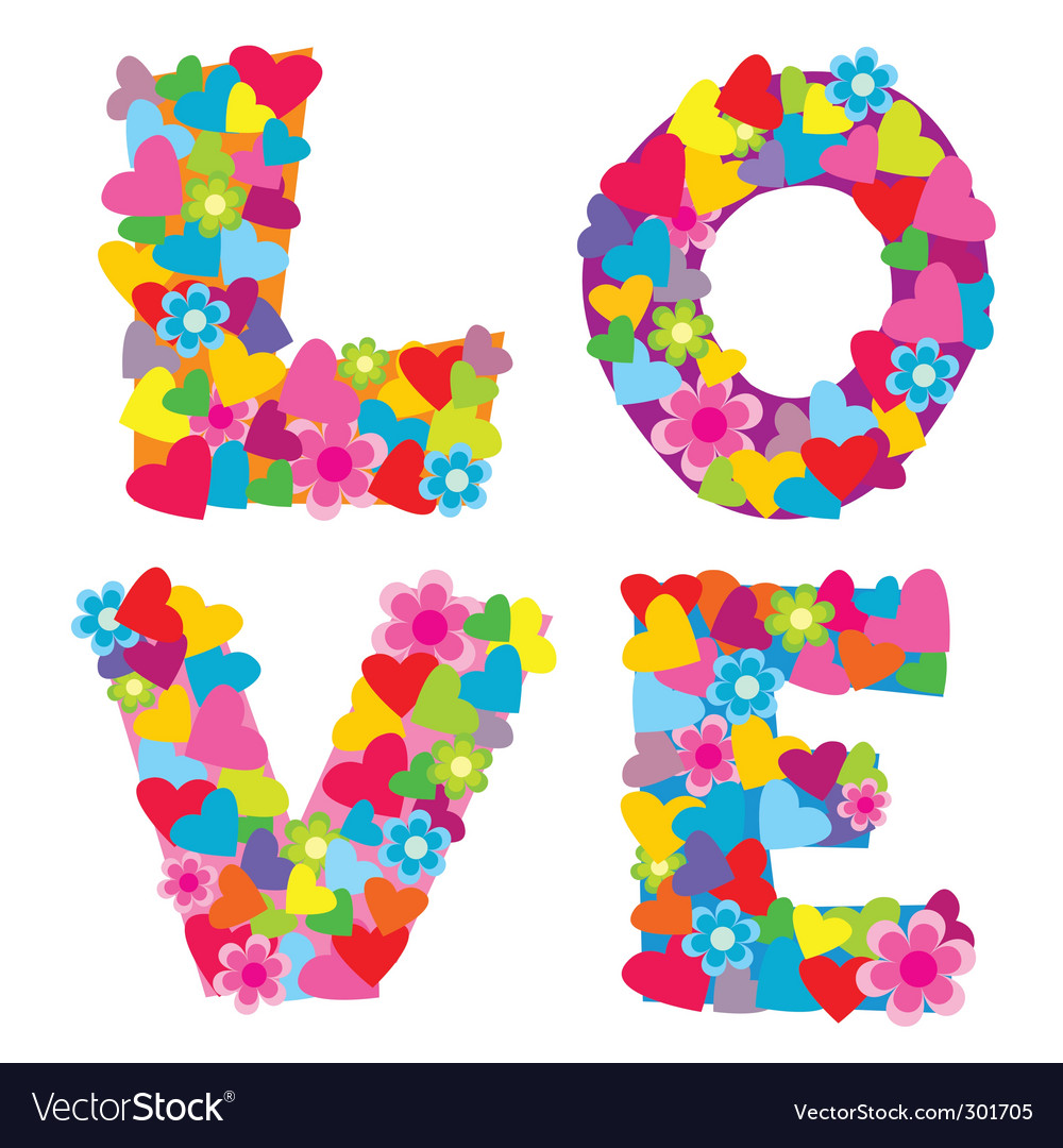 Love typography Royalty Free Vector Image - VectorStock