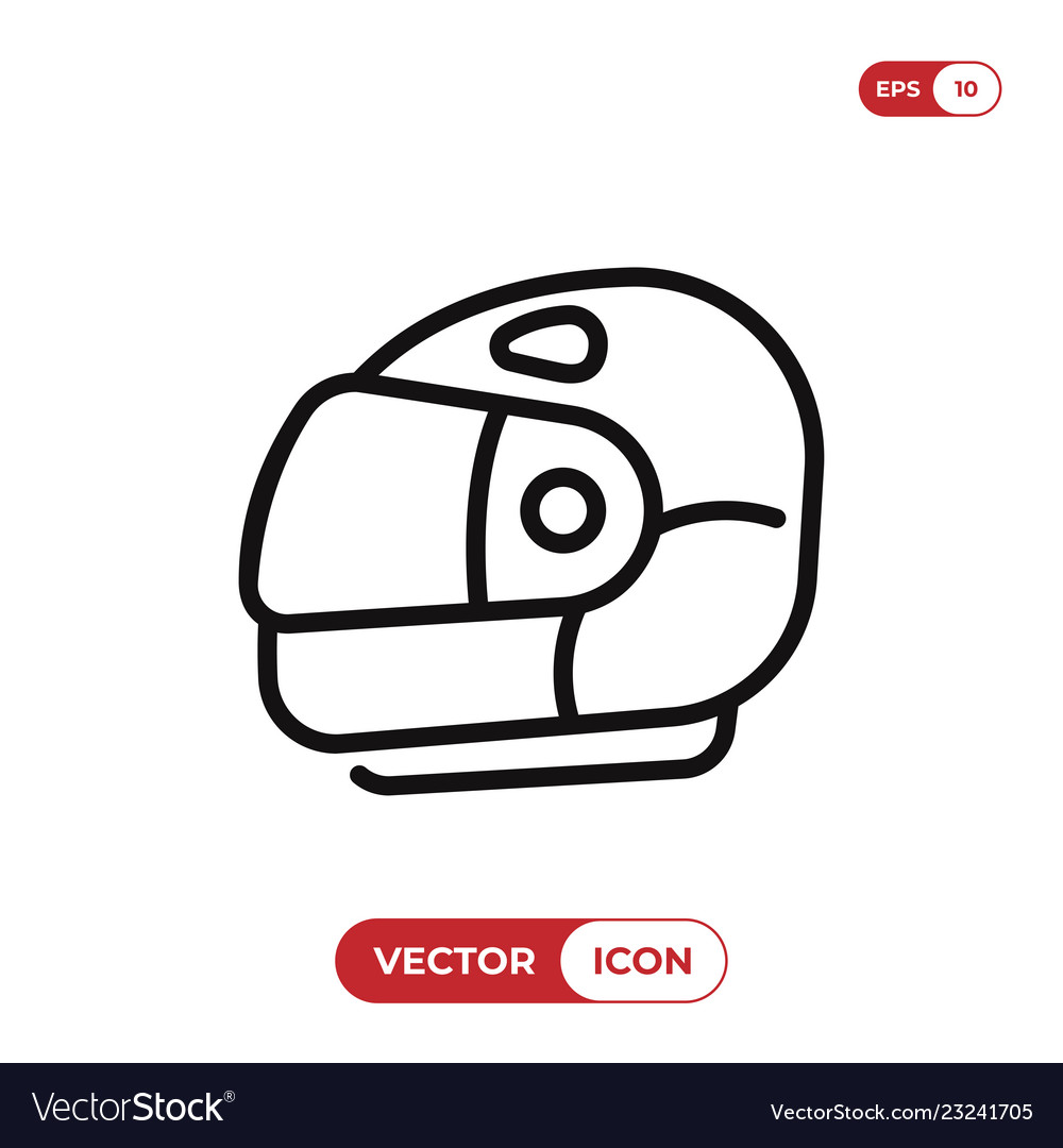 Racing helmet icon motorcycle symbol Royalty Free Vector