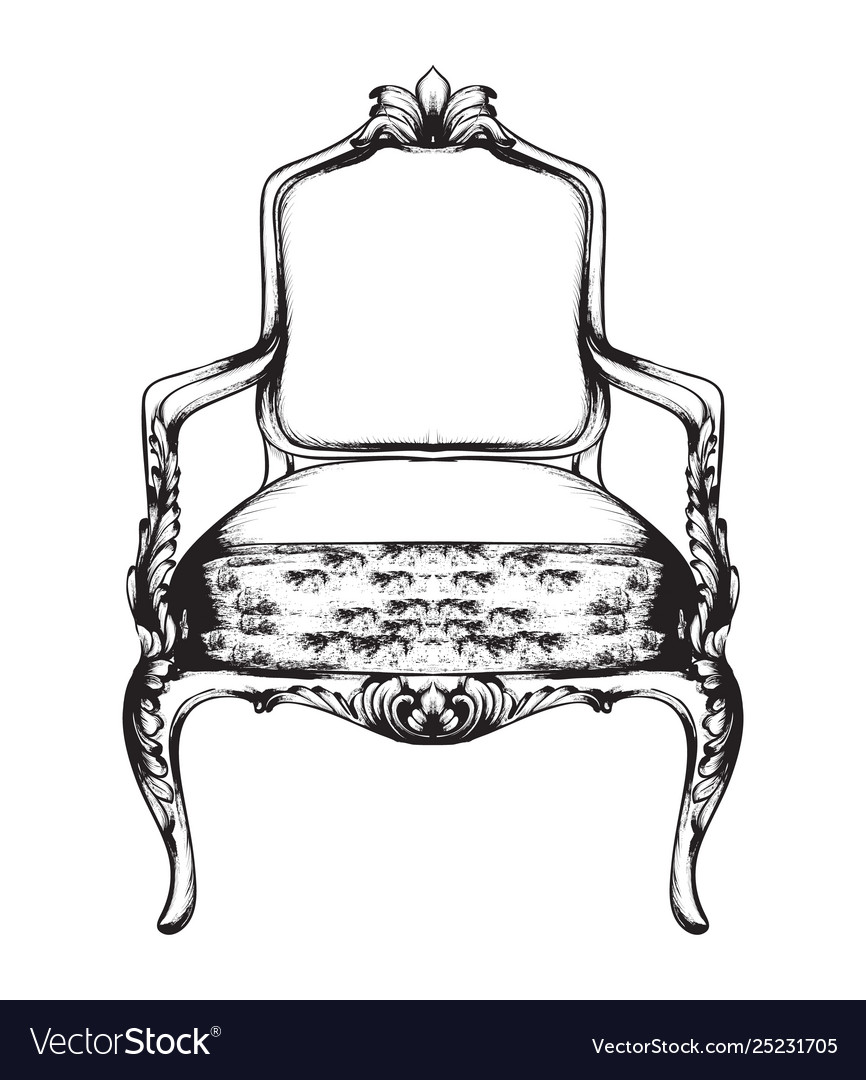 Rich baroque armchair retro style