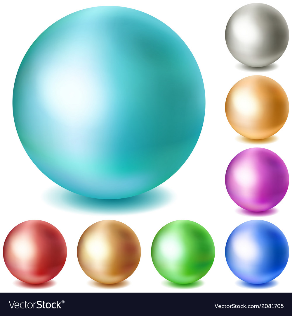 Set multicolored matte spheres Royalty Free Vector Image