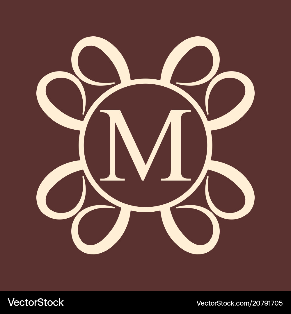 Vintage ornamental monogram Royalty Free Vector Image