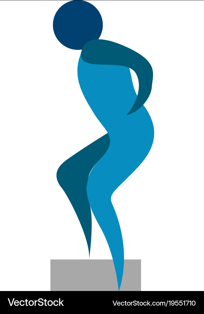 Abstract fitness icon Royalty Free Vector Image