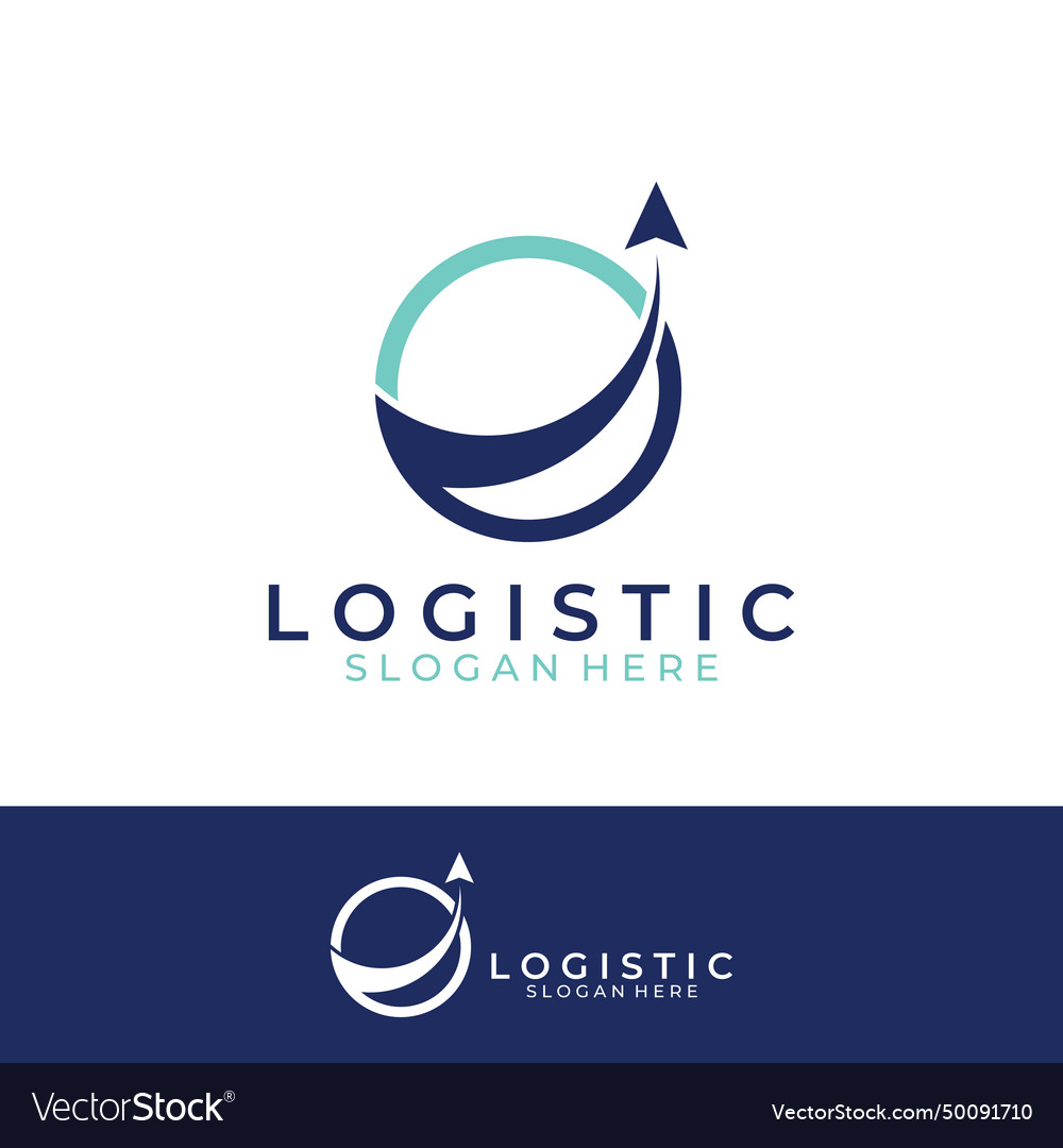 Logistics company logo arrow icon logo fast Vector Image