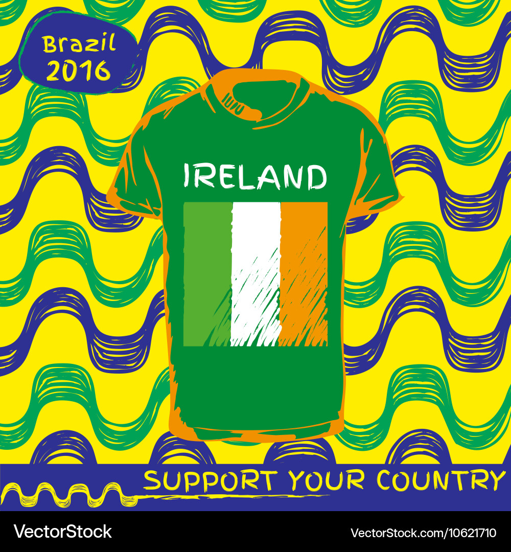 Pattern with t-shirt country flag Royalty Free Vector Image