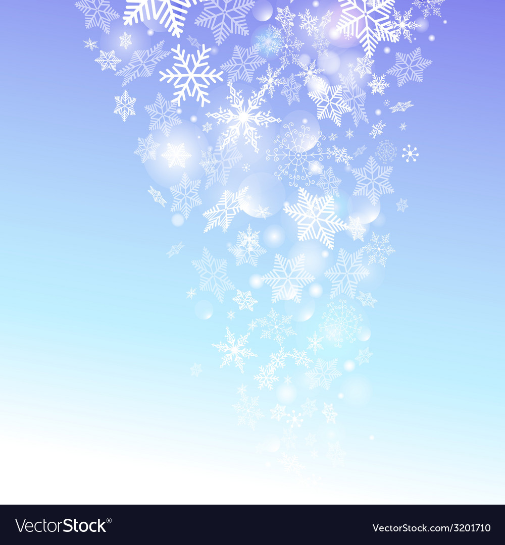 Winter background with snowflakes Royalty Free Vector Image