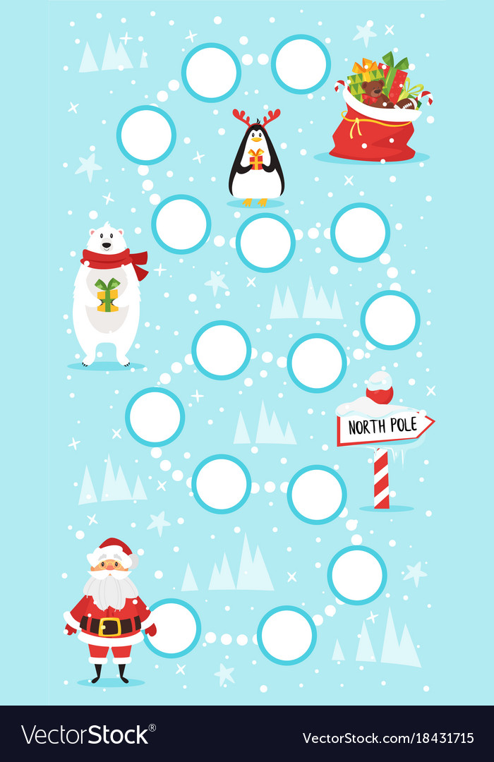 Christmas Board Game Royalty Free Vector Image