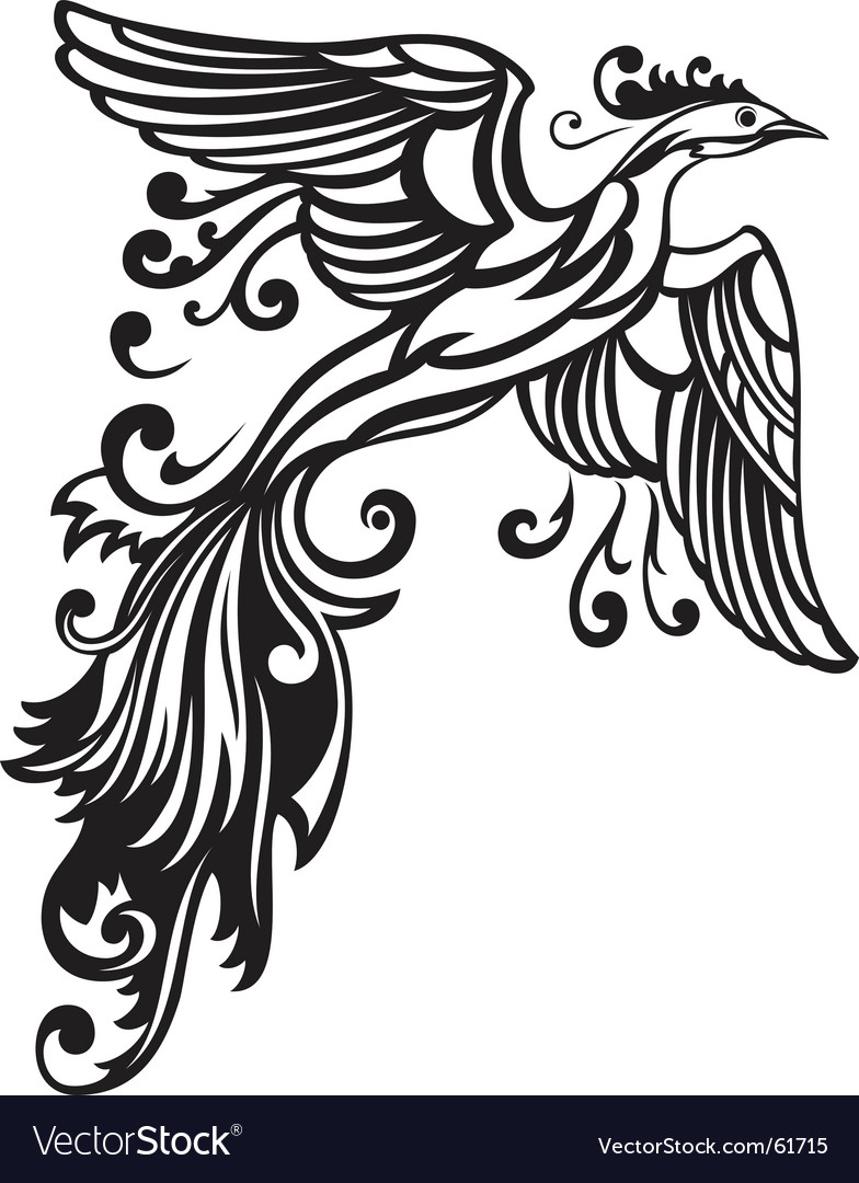 Decorative bird Royalty Free Vector Image - VectorStock