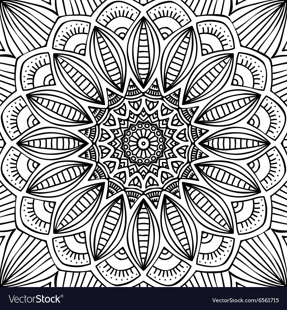 Mandala coloring page Royalty Free Vector Image