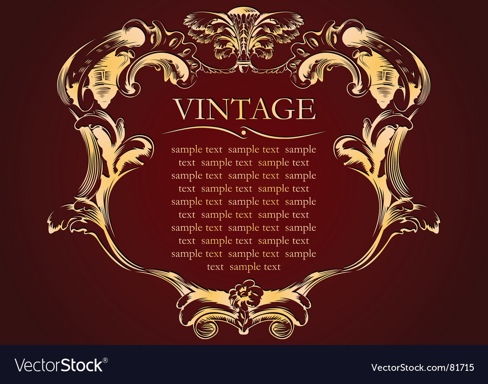 Vintage frame Royalty Free Vector Image - VectorStock