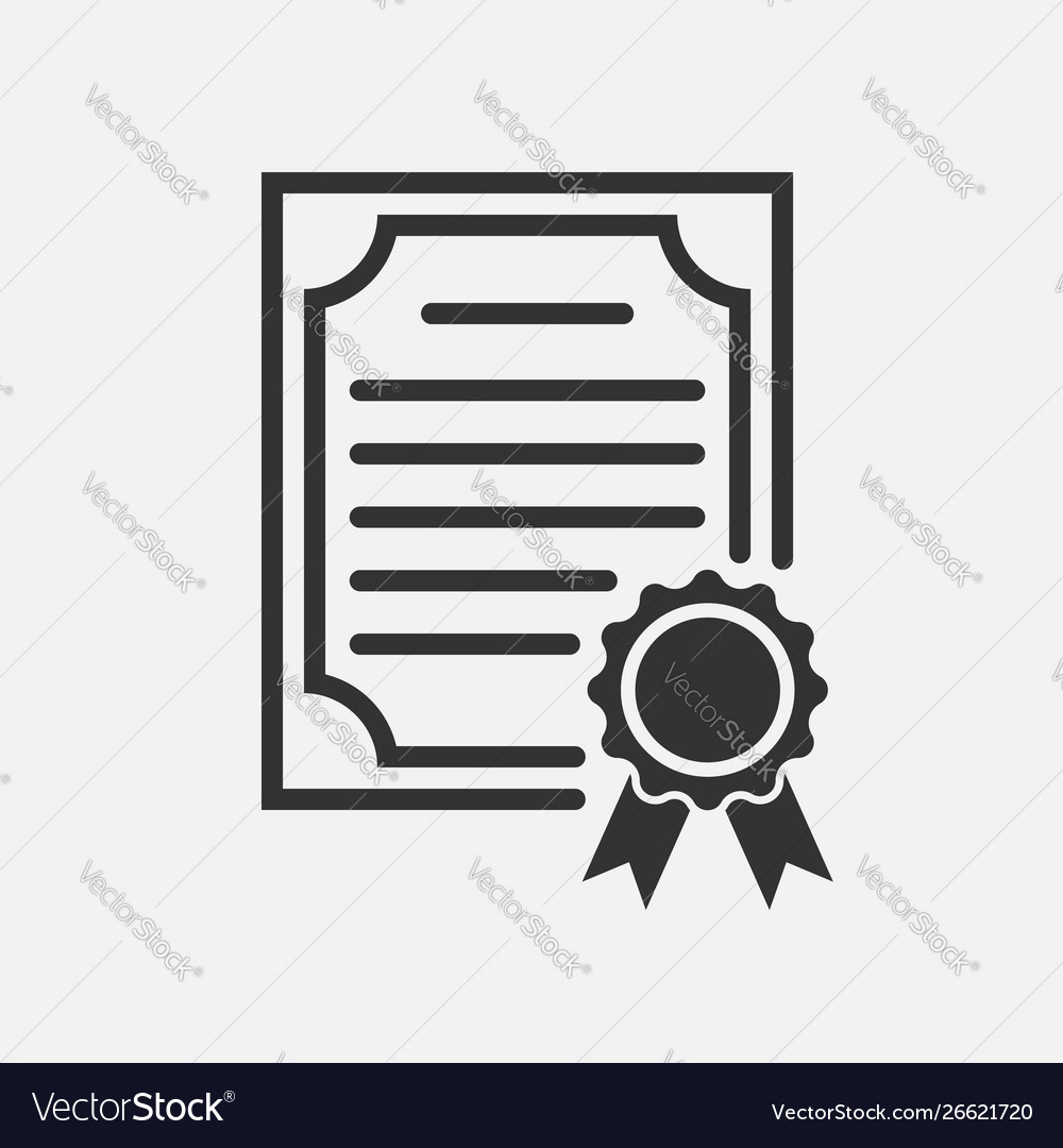 Certificate icon degree Royalty Free Vector Image