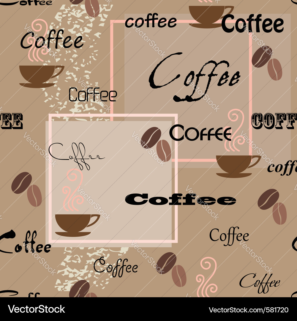 Coffee seamless pattern Royalty Free Vector Image