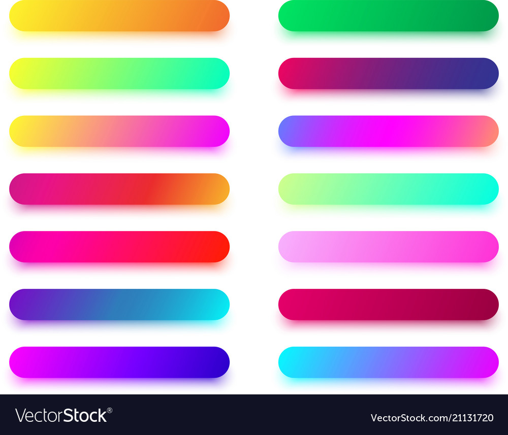 Colorful long icon templates isolated on white Vector Image