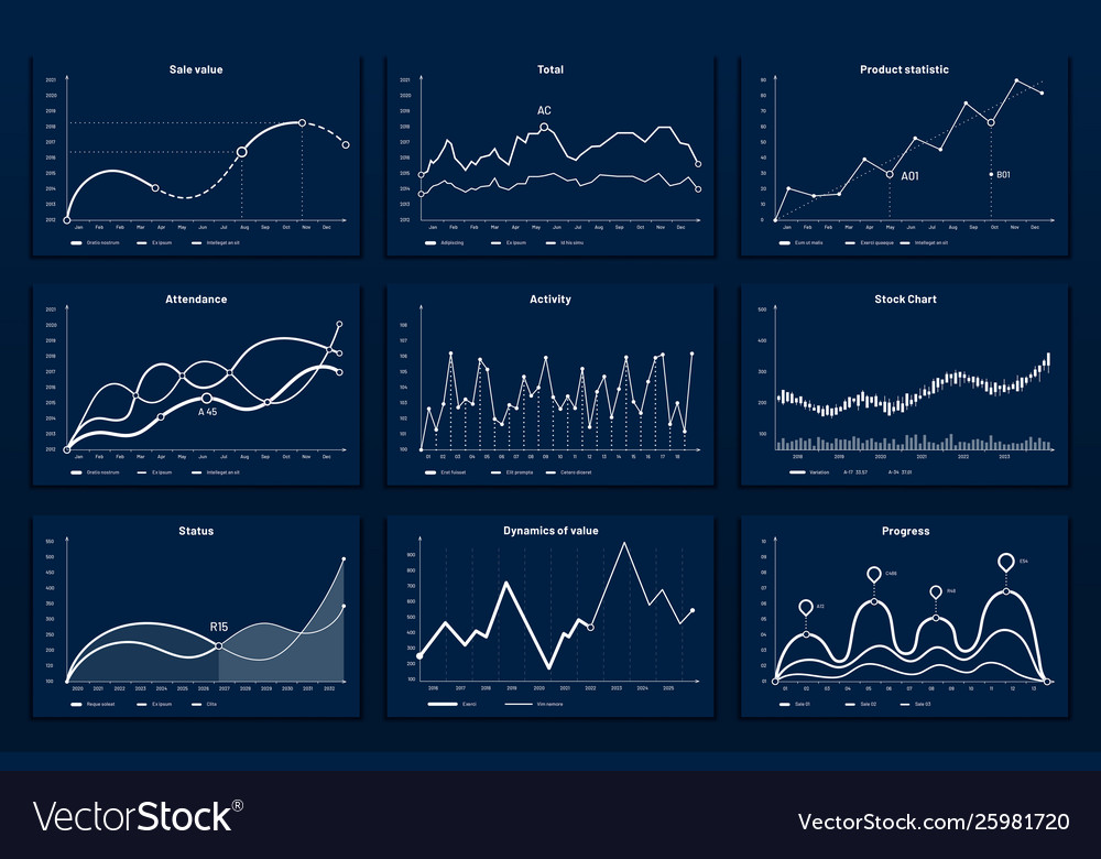 Data graphic charts maths coordinates graph Vector Image