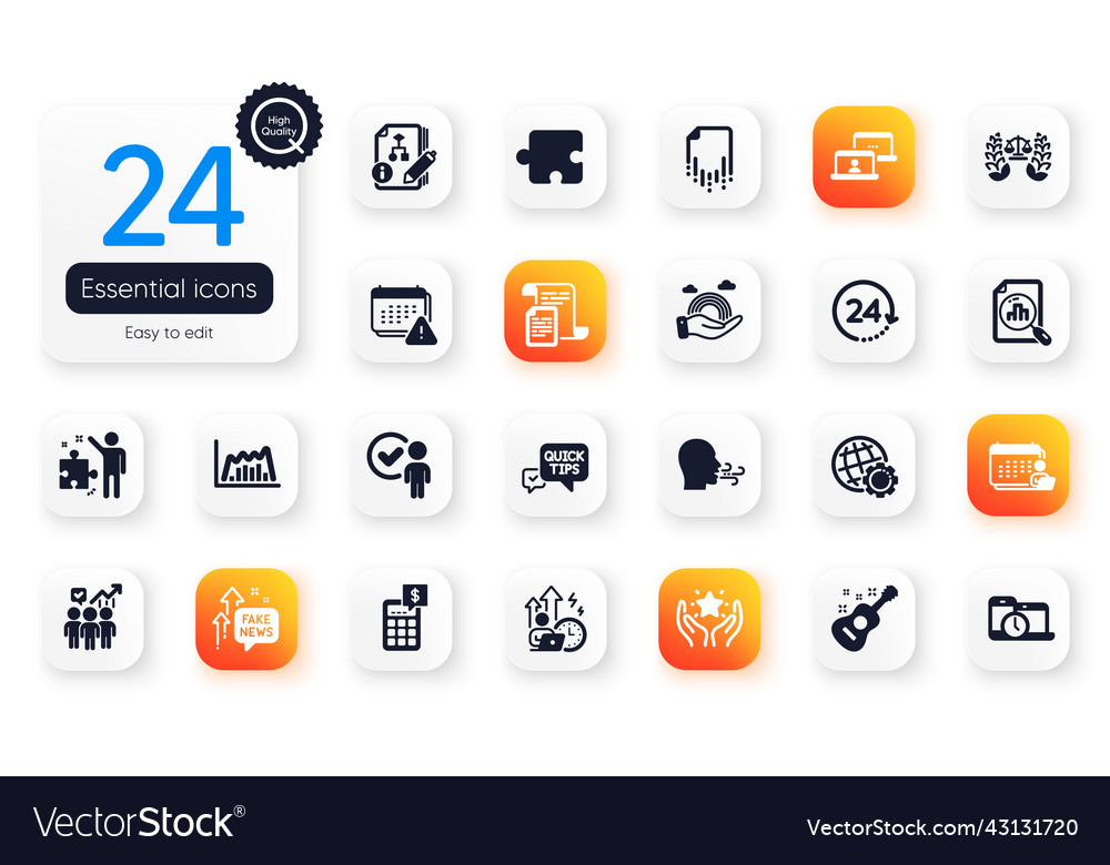 Set Of Education Flat Icons Infographic Graph Vector Image