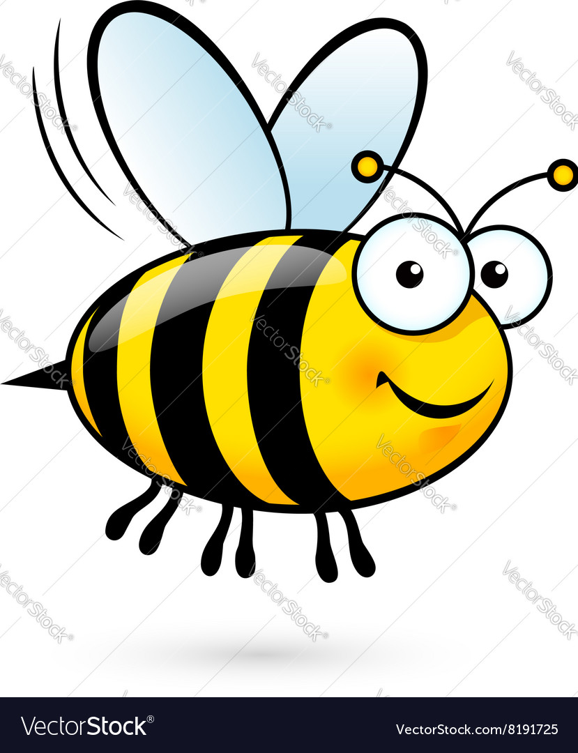 Cartoon bee Royalty Free Vector Image - VectorStock