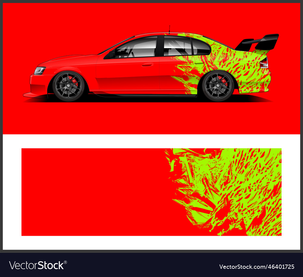 Custom car wrap pattern wrap design Royalty Free Vector