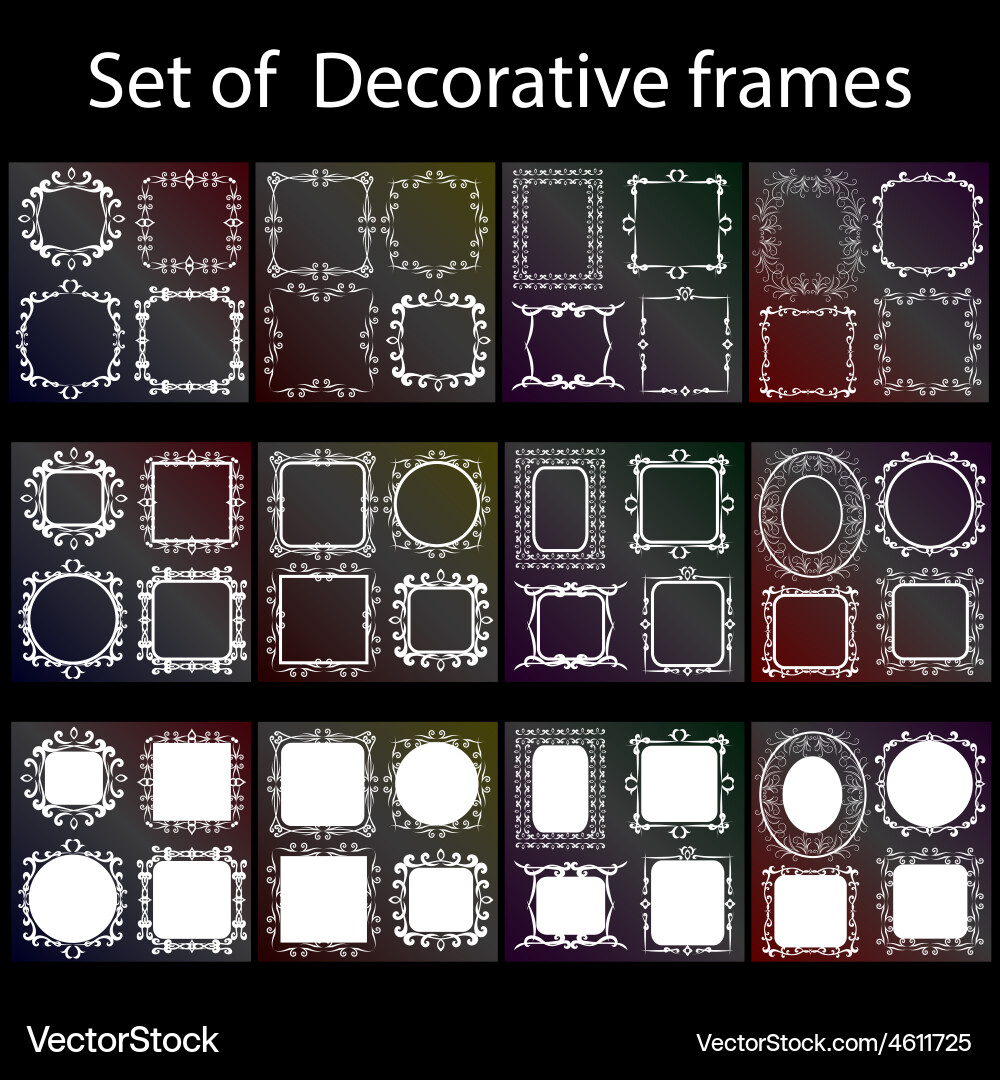 Decorative frame set Royalty Free Vector Image