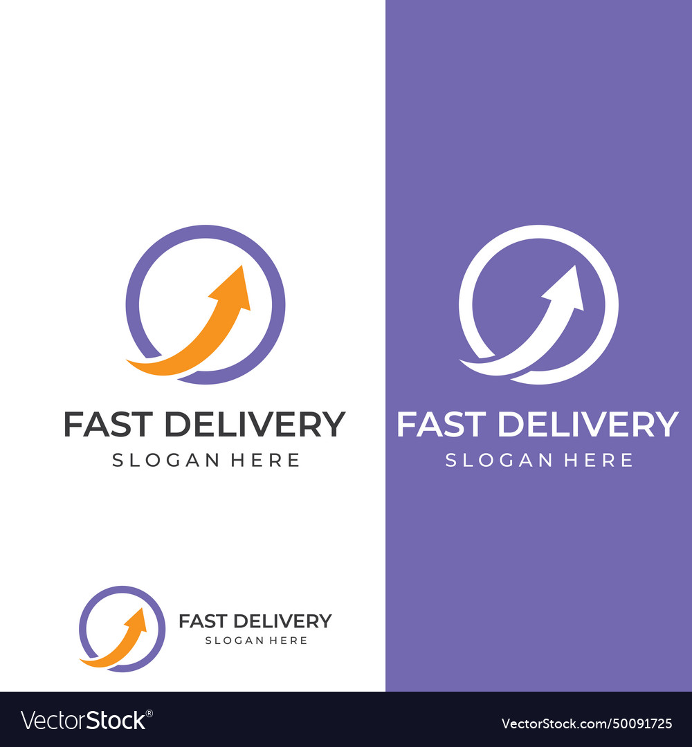 Logistics company logo arrow icon logo fast Vector Image