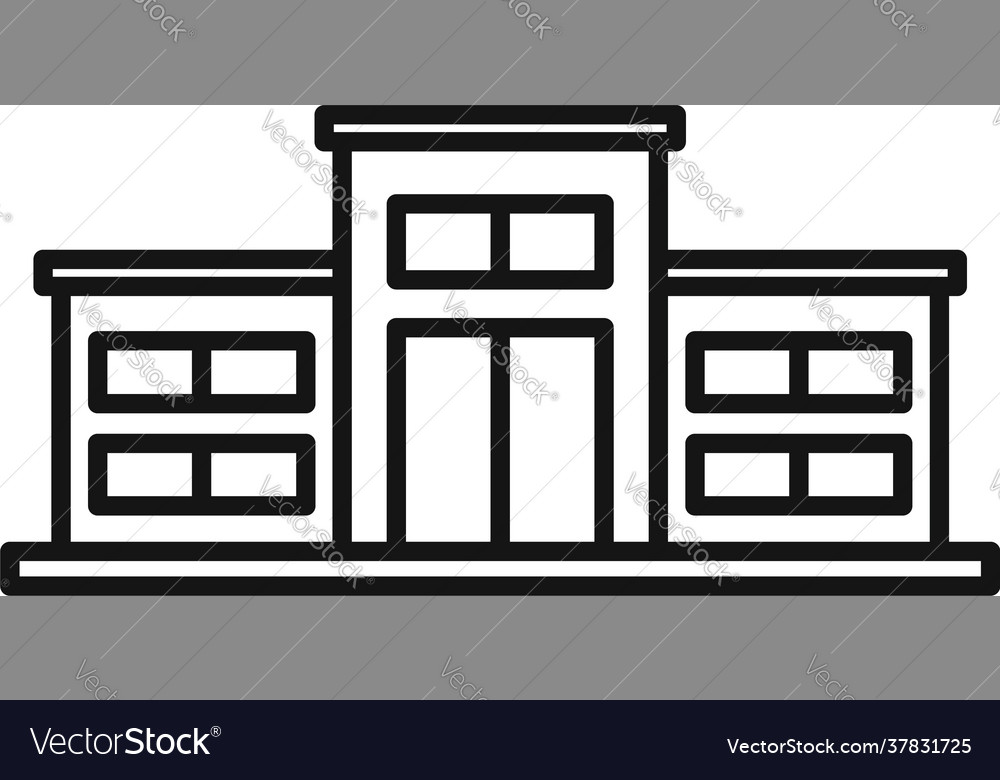 Nursing home icon outline style Royalty Free Vector Image