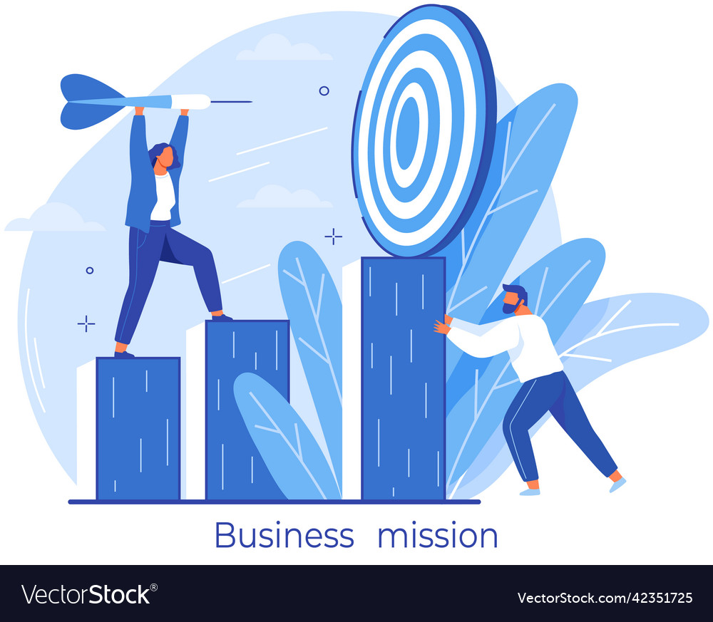 Targeting target marketing business mission Vector Image