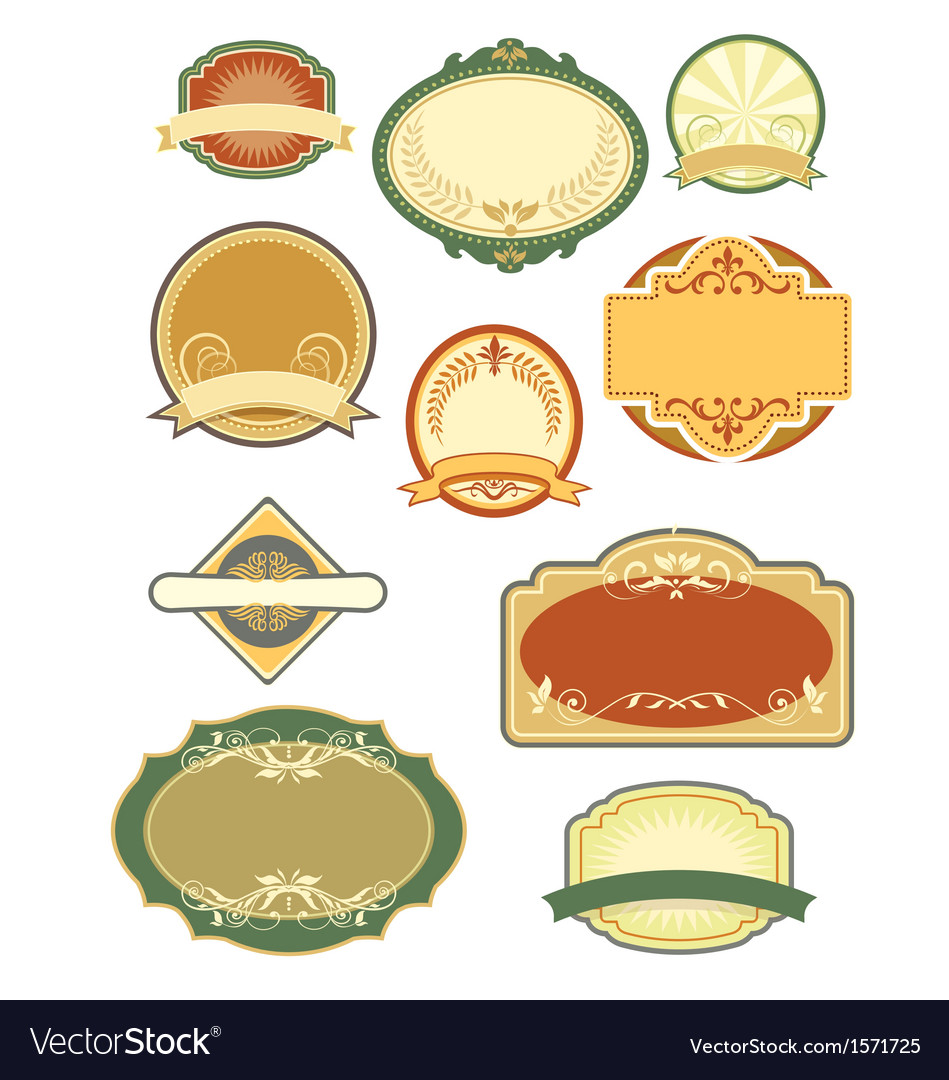 Vintage labels set 1 Royalty Free Vector Image