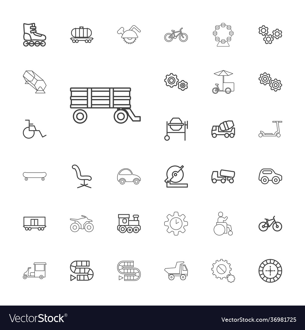 Wheel icons Royalty Free Vector Image - VectorStock