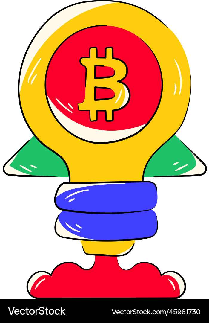 Bitcoin idea Royalty Free Vector Image - VectorStock