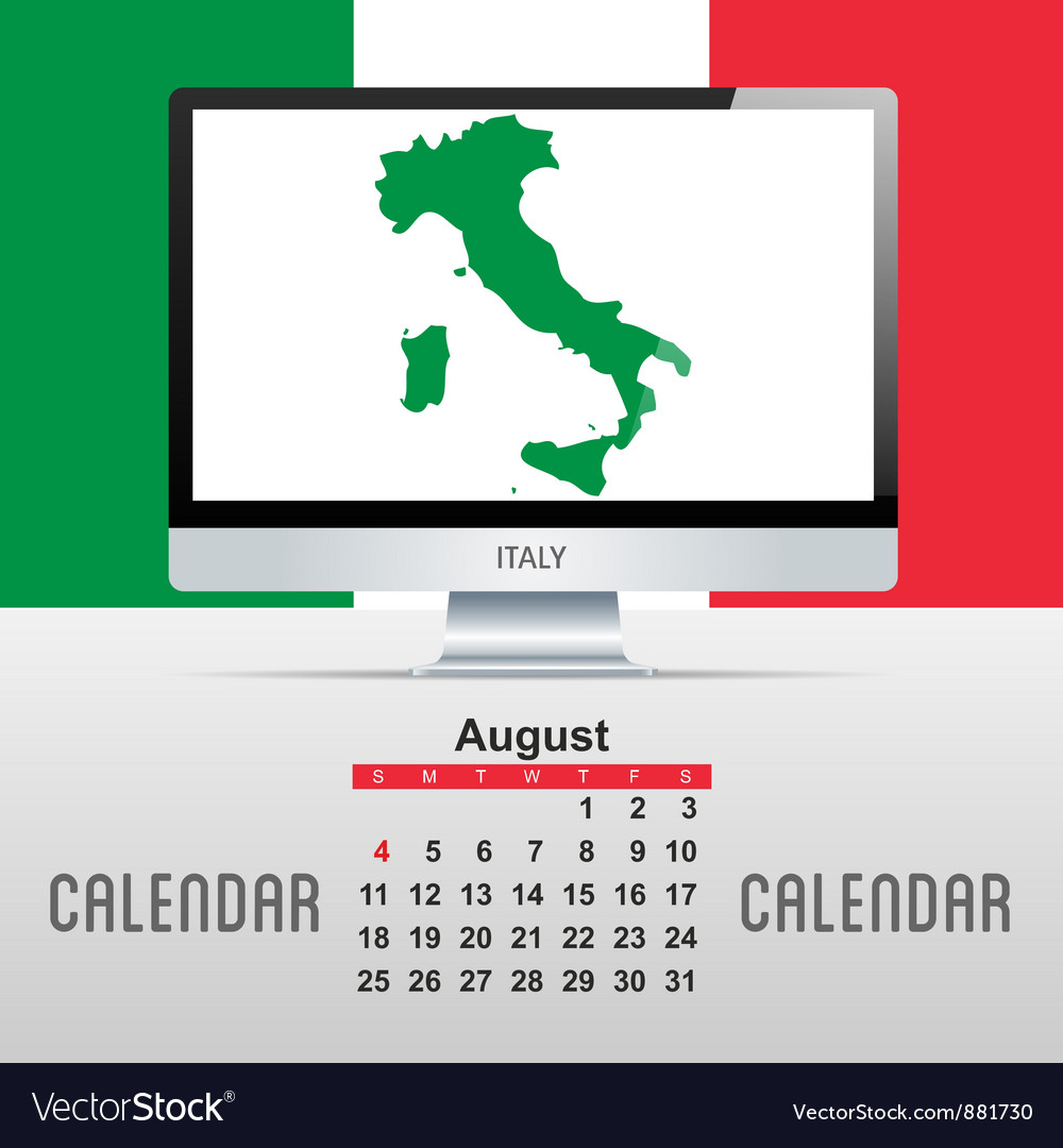 Calendar with map countries Royalty Free Vector Image