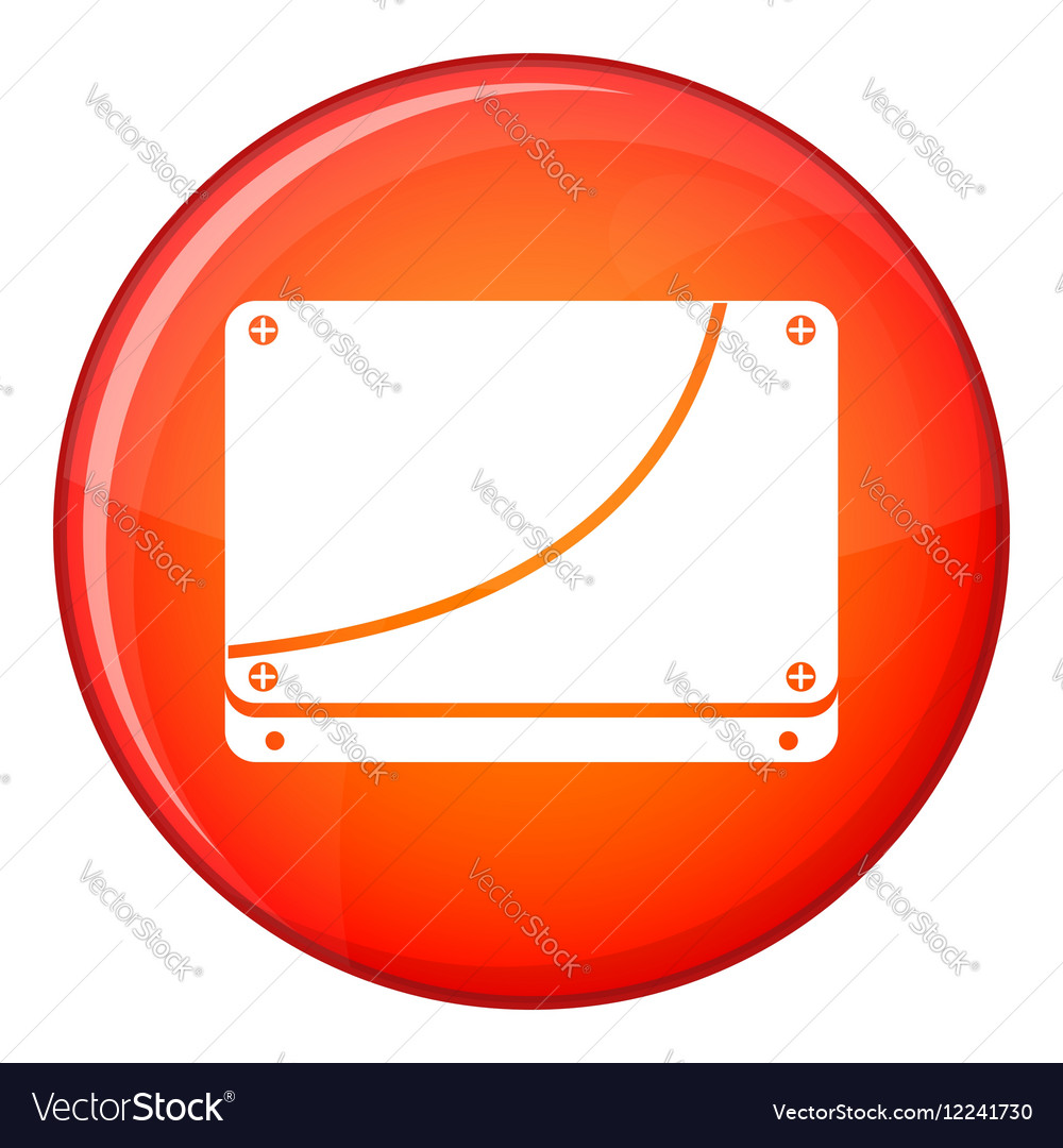 Database icon flat style Royalty Free Vector Image