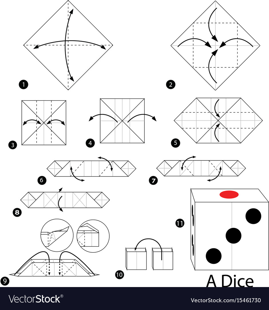 Step Instructions How To Make Origami A Dice