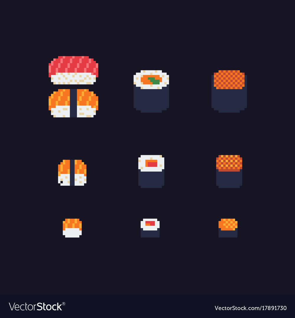 Pixel Art Journey on X: Felt like drawing some 32x32 sushi