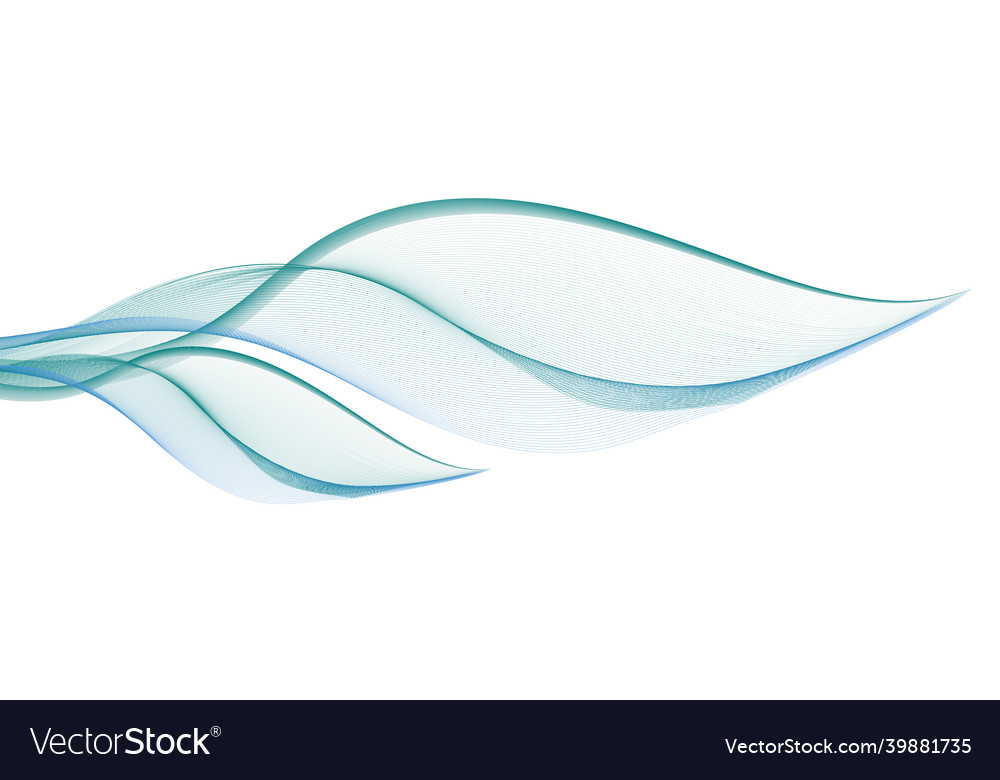 Abstract wave swoosh blue teal swirl flowing Vector Image
